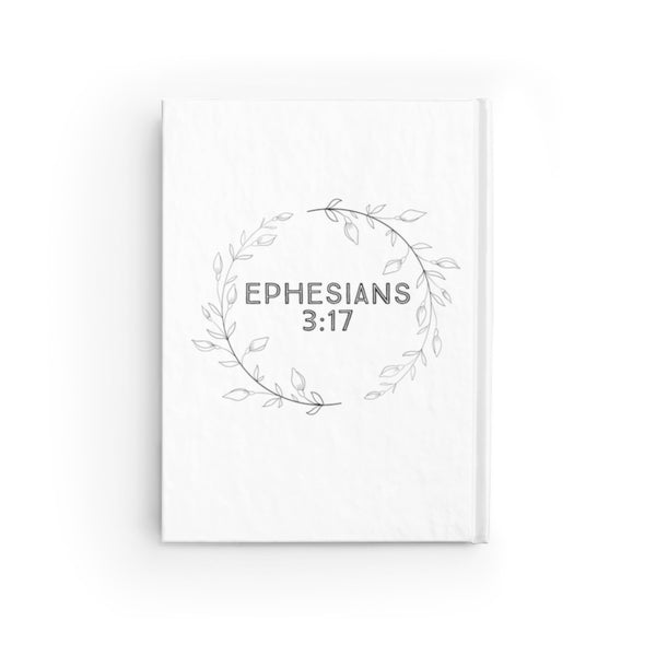 Rooted Ephesians 3:17-18 Bible verse Devotional Journal - Ruled Line Unique Minimalist Notebook Christian Store