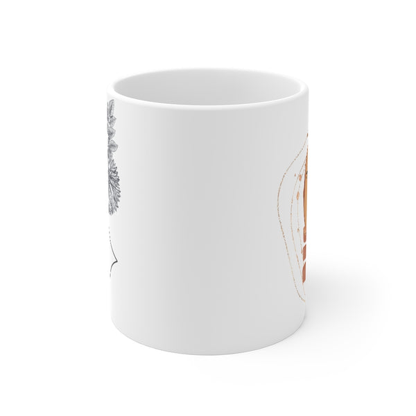 Mug Coffee, Latte, Tea Kitchen Microwave Dishwasher safe cup Ephesians 3:17 Rooted Christian Store Minimalist Line Art Design