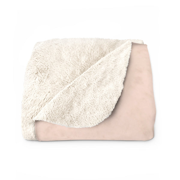 Sherpa Fleece Blanket Plush Backside Minimalist Christian Christmas Gift Chosen Line Art Cozy Fluffy Warm Polyester