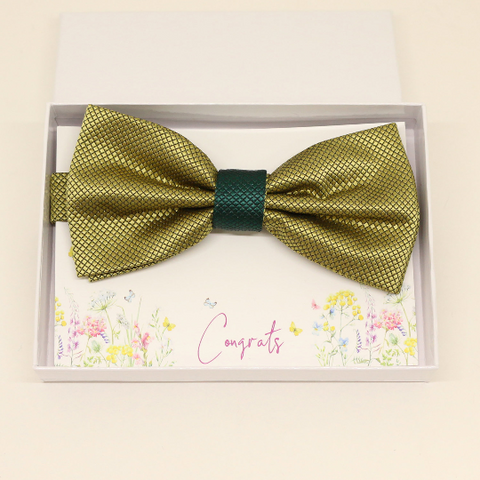 Olive Green bow tie, Best man request bow, Groomsman bow, Ring Bearer bow, Man of honor request, toddler kids bow, Congrats, Birthday card