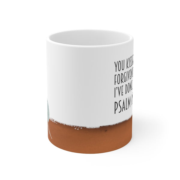 Mug Coffee, Latte, Tea Kitchen Microwave Dishwasher safe cup Psalm 103.3 Christian Store Minimalist Line Art Design Active