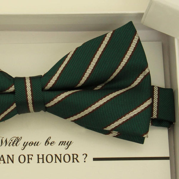 Green bow tie, Best man gift , Groomsman bow tie, Man of honor gift, Best man bow tie, best man gift, man of honor request