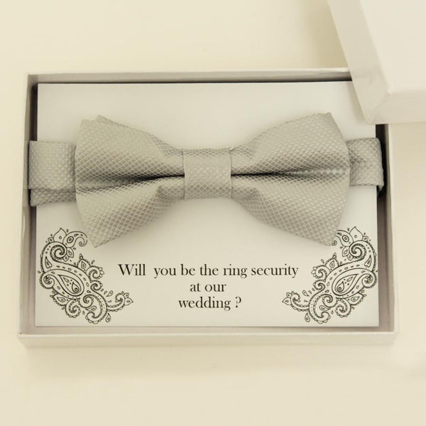 Gray Bow Ties, kids bow tie, ring bearer bow tie, baby announcement, Gray bow tie, Ring bearer requeast gift, Gray wedding accessory