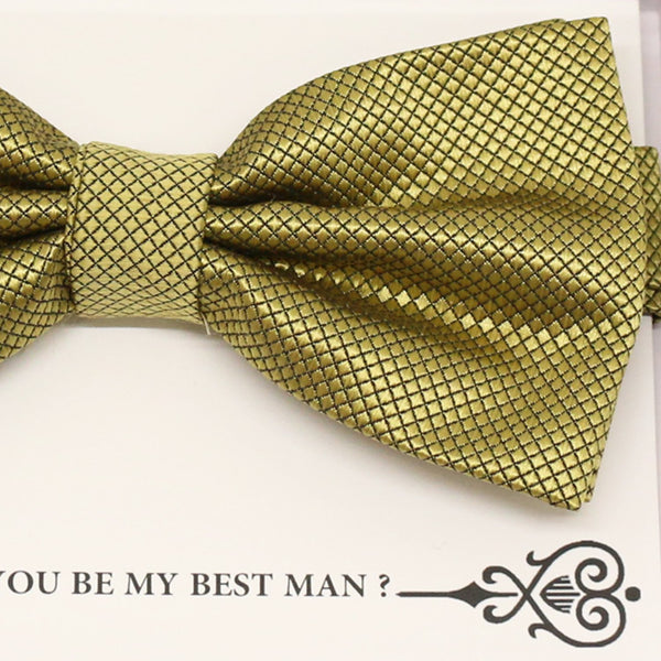 Olive Green bow tie, Best man request bow, Groomsman bow tie, Ring Bearer bow tie, Man of honor gift, toddler bow tie, Man of honor bowtie
