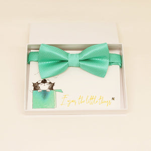 Turquoise kids Bow Ties, ring bearer bow tie, Happy Birthtday card, congrats, congrats grad, Ring bearer request gift, Turquoise Toddler Bow