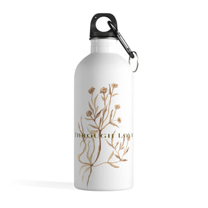 Stainless Steel Water Bottle Hot or Cold Bottle Carrier Christian Store Minimalist Line Art Home Office Through Love