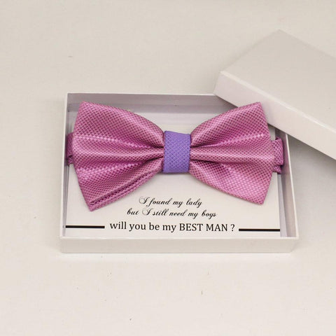 Lavender lilac bow tie, Best man request gift, Groomsman bow tie, Man of honor gift, Best man bow tie, best man gift, man of honor request