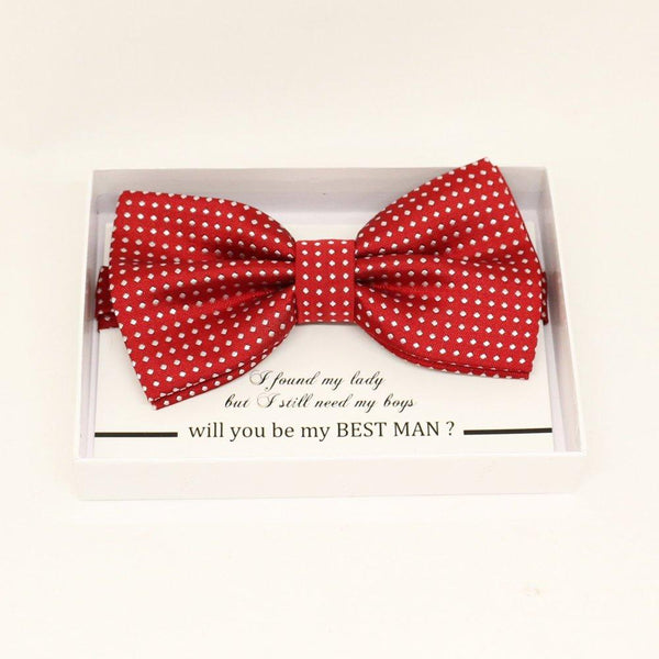 Red bow tie, baby announcement, toddler Red bow, handmade
