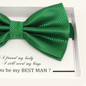 Green bow tie, Best man request gift, Groomsman bow tie, Man of honor gift, Best man bow tie, best man gift, man of honor request, thank you
