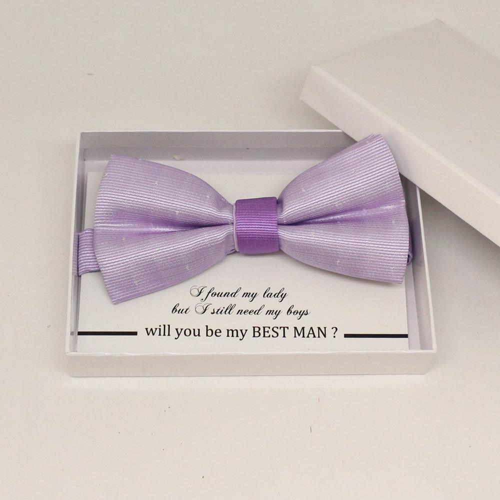 Lilac Lavender bow tie, Best man request gift, Groomsman bow tie, Man of honor gift, Best man bow tie, best man gift, man of honor request