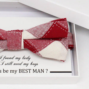 Red bow tie, Best man request gift, Groomsman bow tie, Man of honor gift, Best man bow tie, best man gift, man of honor request, thank you