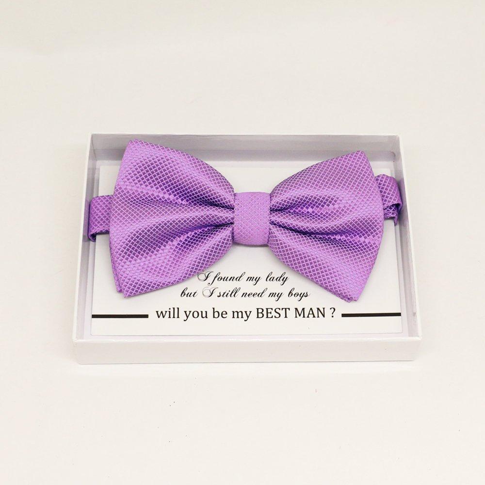 lavender bow tie, Best man request gift, Groomsman bow tie, Man of honor gift, Best man bow tie, best man gift, man of honor request bowtie