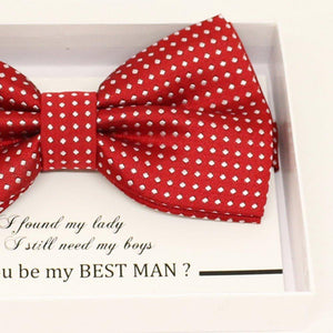 Red bow tie, baby announcement, toddler Red bow, handmade