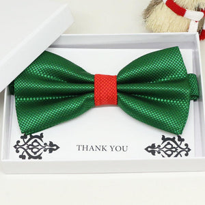Green Red bow tie, Best man request gift, Groomsman bow tie, Man of honor gift, Best man bow tie, best man gift, man of honor request bow