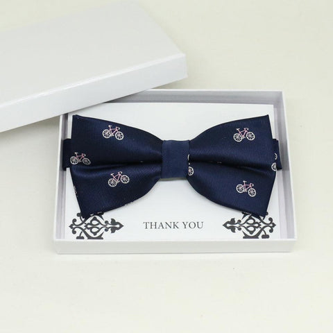 Navy bow tie, Bicycle, Best man request gift, Groomsman bow tie, Man of honor gift, Best man bow tie, best man gift, Ring bearer request, thank you