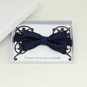 Navy bow tie, Best man request gift, Groomsman bow tie, Ring Bearer bow, Man of honor gift, baby announcement, toddler bow, some thing blue