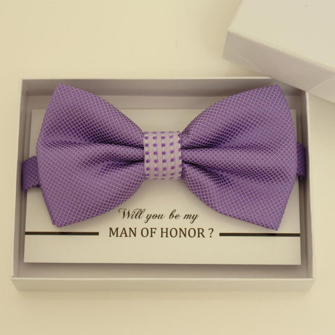 Lavender bow tie, Best man request gift, Groomsman bow tie, Man of honor gift, Best man bow tie, man of honor, Lavender wedding, handmade