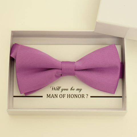 Lilac bow tie, Best man gift , Groomsman bow tie, Man of honor gift, Best man bow tie, man of honor request, Purple bow tie