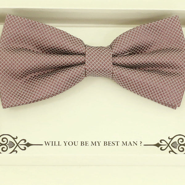  	Dusty lavender bow tie, Best man gift, Groomsman bow, Man of honor, ring bearer bow, handmade birthday gift, Congrats grad, Dusty lavender 