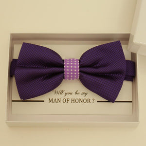 Purple bow tie, Best man gift , Groomsman bow, Man of honor gift, Best man bow, best man gift, man of honor bow, Kids bow tie, ring bearer